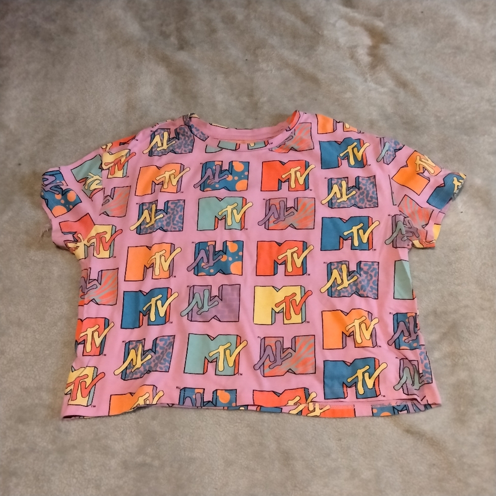 Pink Graphic Crop Top